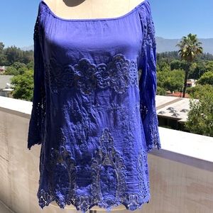 VTCH Collezioni Embroidered Top Purple Medium